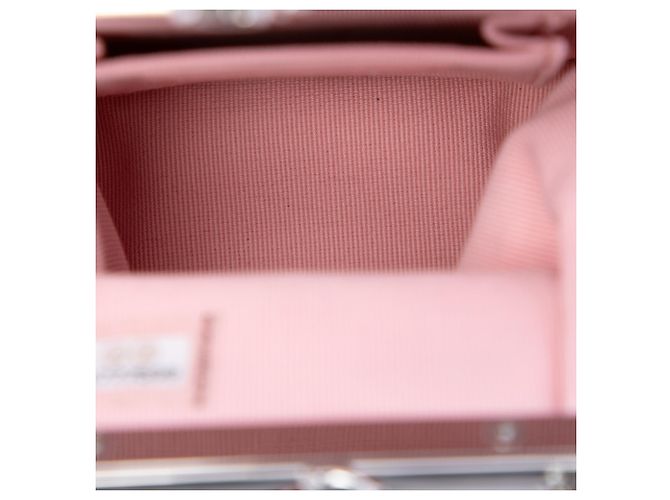 Clutch de noite Chanel White CC em acrílico acolchoado e pele de cordeiro com corrente Branco - vista 4