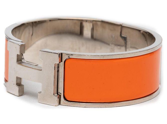 Pulsera Clic Clac H de esmalte ancho rojo Hermès PM Roja - vista 2