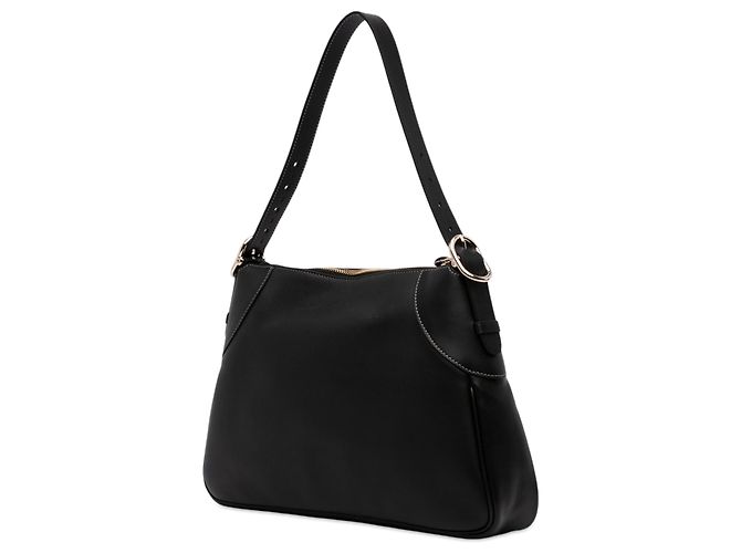 Borsa a tracolla Gucci Black Medium in pelle di vitello con emblema GG Nero - vista 2