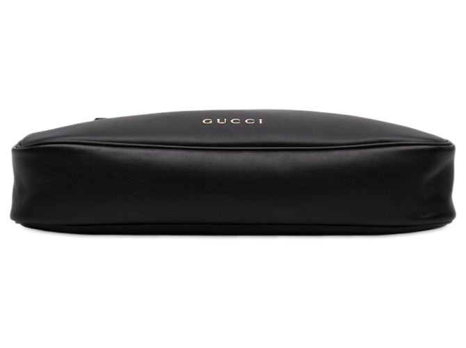 Borsa a tracolla Gucci Black Medium in pelle di vitello con emblema GG Nero - vista 3
