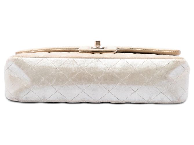 Chanel Gold Medium Classic Lambskin Iridescente Double Flap D'oro - vista 3