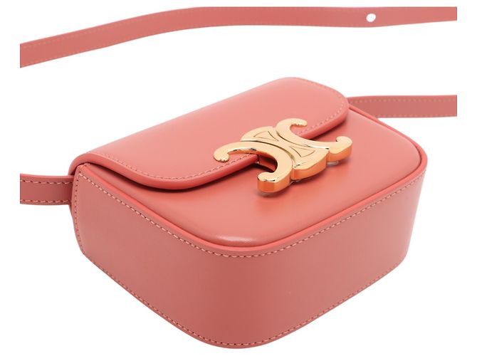 Céline Celine Mini Claude in pelle di vitello rosa - vista 3