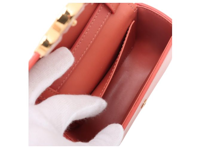 Céline Celine Mini Claude in pelle di vitello rosa - vista 6