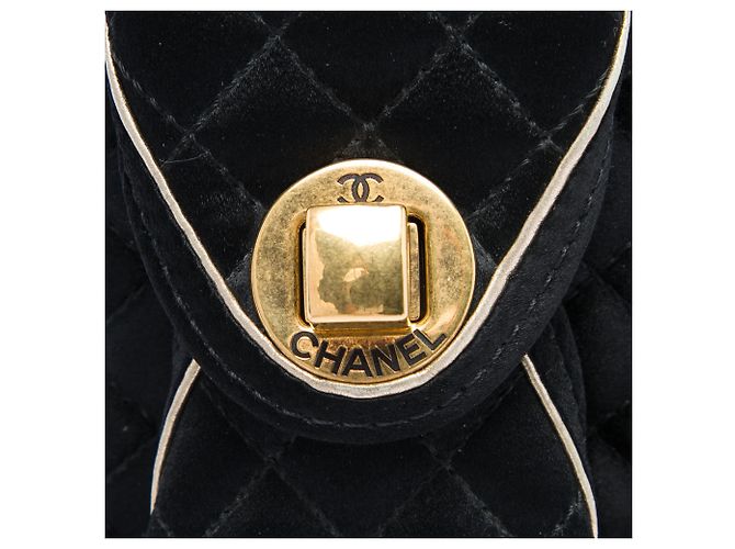 Borsa Chanel Black Paris Shanghai CC in raso trapuntato Takeaway Box Nero - vista 5