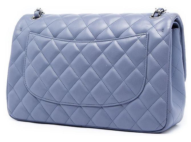 Chanel Purple Jumbo Classic Lambskin Double Flap Porpora - vista 2