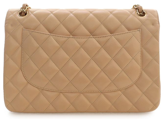 Chanel Beige Jumbo Classic Caviar Double Flap - vista 4