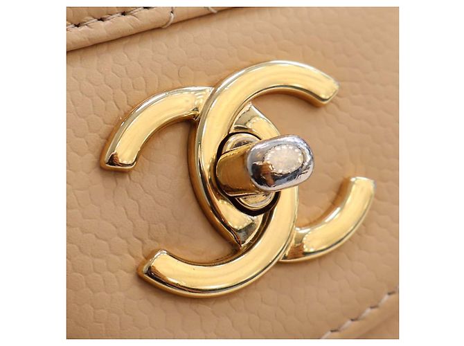 Chanel Beige Jumbo Classic Caviar Double Flap - vista 8
