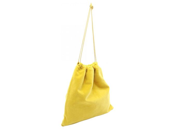 Pochette con coulisse LOEWE Yellow Paulas Ibiza in spugna Giallo - vista 2