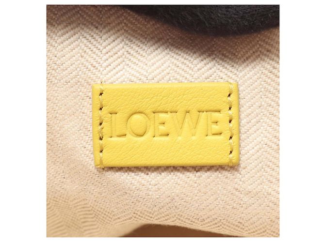 Pochette con coulisse LOEWE Yellow Paulas Ibiza in spugna Giallo - vista 4