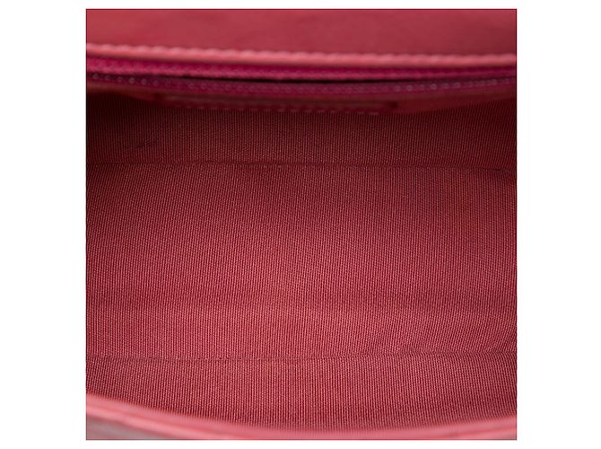 Chanel Pink Small Stitched Calfskin Covered CC Flap Rosa - vista 4