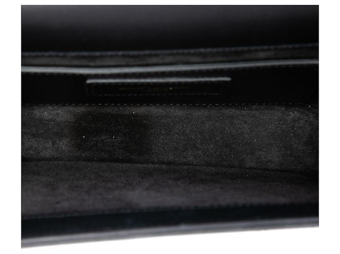 Borsa a tracolla Kate con nappa in pelle di vitello liscia nera con monogramma Saint Laurent, piccola Nero - vue 5