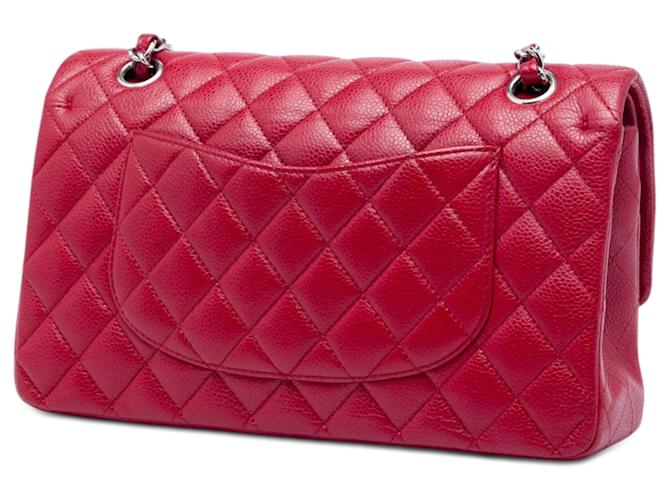 Chanel Red Medium Classic Caviar Double Flap Rosso - vista 2