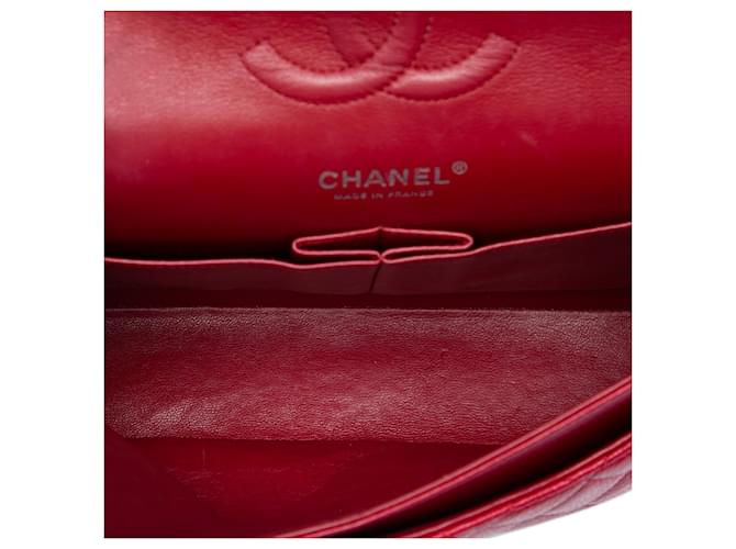 Chanel Red Medium Classic Caviar Double Flap Rosso - vista 4