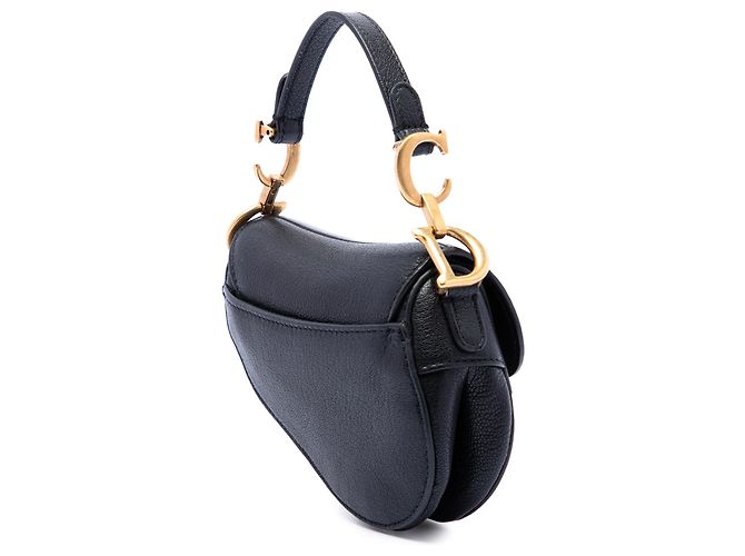 Borsa Saddle Dior in micro pelle di capra nera Nero - vista 2