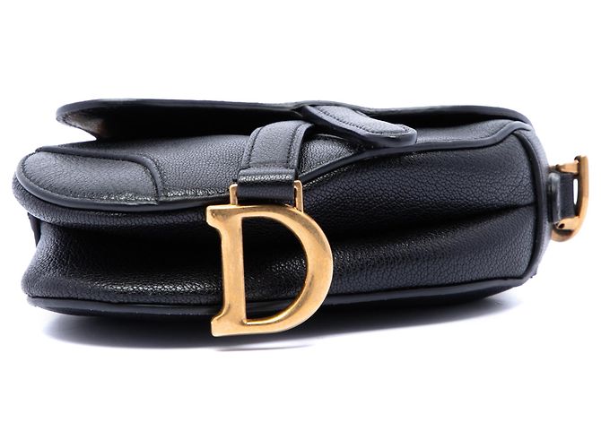 Borsa Saddle Dior in micro pelle di capra nera Nero - vista 3