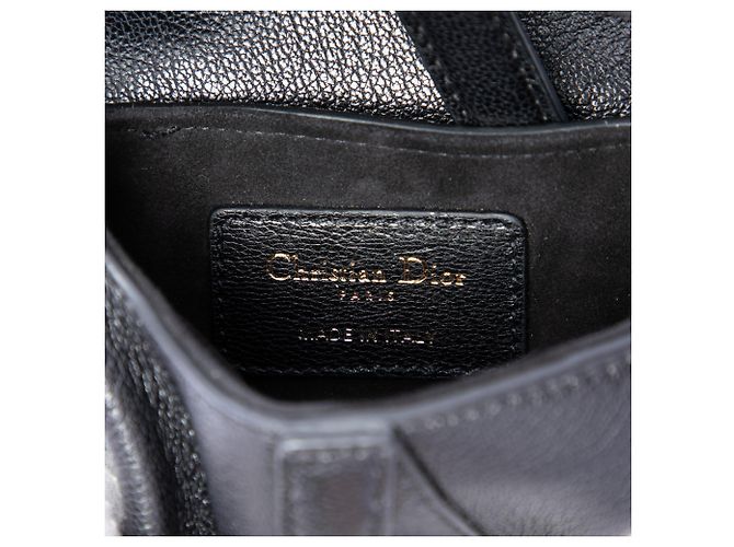 Borsa Saddle Dior in micro pelle di capra nera Nero - vista 5