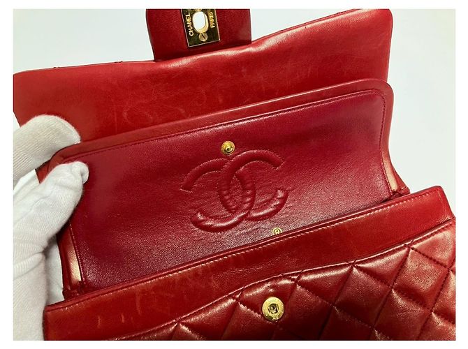 Borsa a Spalla Chanel Matelassé Rossa Rosso - vista 13