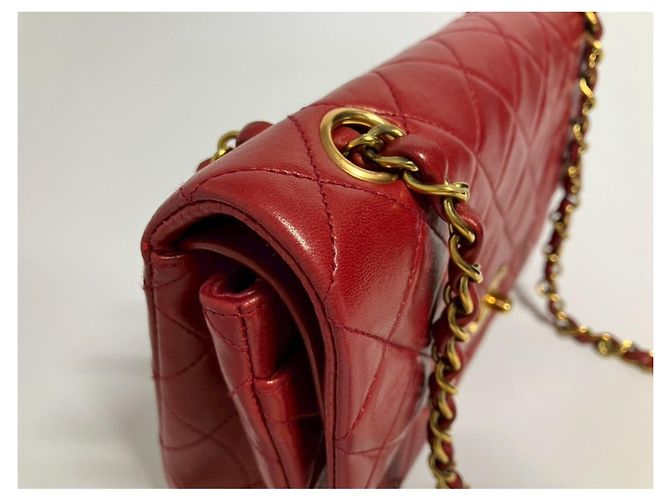 Borsa a Spalla Chanel Matelassé Rossa Rosso - vista 4