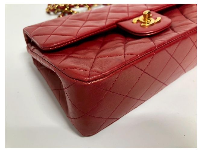 Borsa a Spalla Chanel Matelassé Rossa Rosso - vista 6