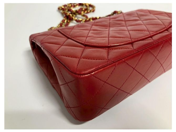 Borsa a Spalla Chanel Matelassé Rossa Rosso - vista 8
