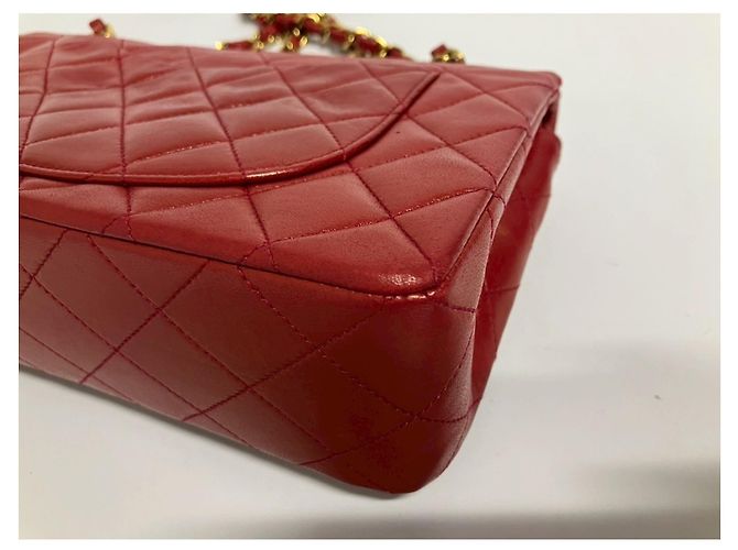 Borsa a Spalla Chanel Matelassé Rossa Rosso - vista 9