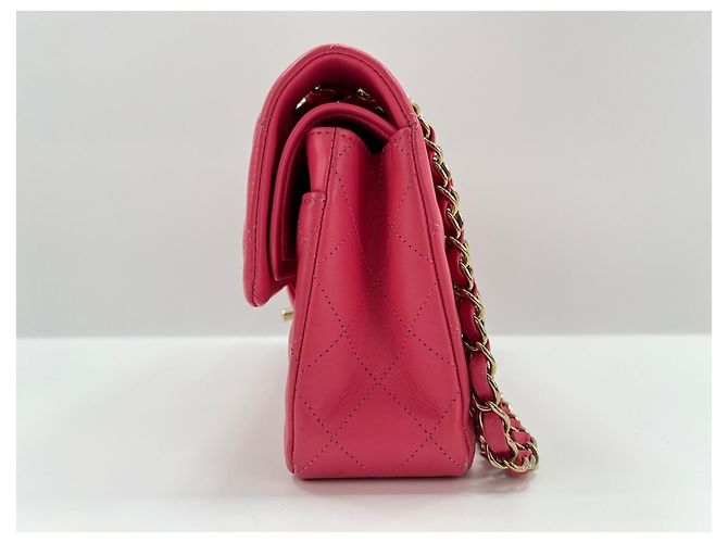 Borsa a Spalla Chanel Matelassé Double Flap Rosa - vista 4