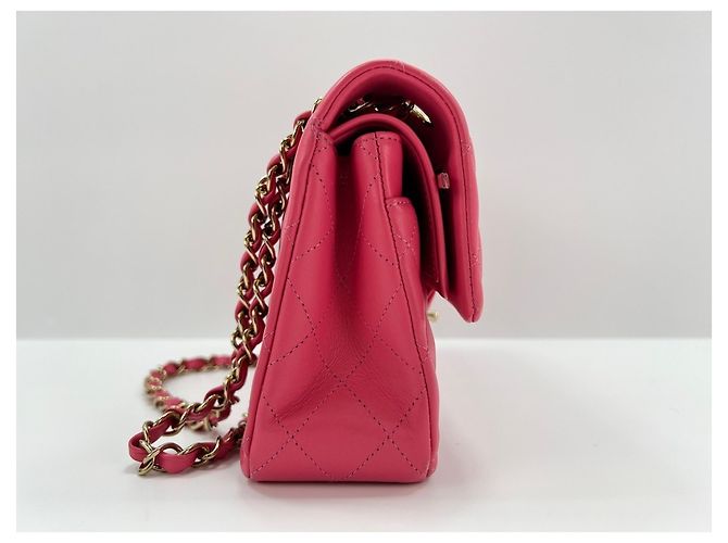 Borsa a Spalla Chanel Matelassé Double Flap Rosa - vista 5