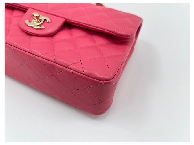 Borsa a Spalla Chanel Matelassé Double Flap Rosa - vista 7