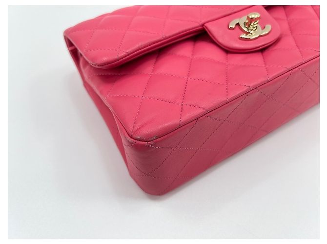 Borsa a Spalla Chanel Matelassé Double Flap Rosa - vista 8
