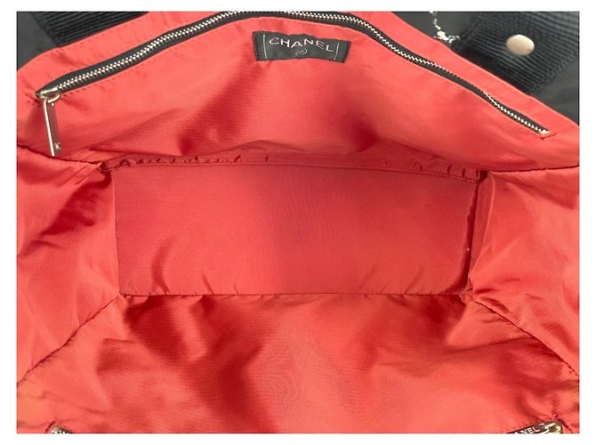 Borsa Tote Chanel Nylon Travel Line Black Nero - vista 10