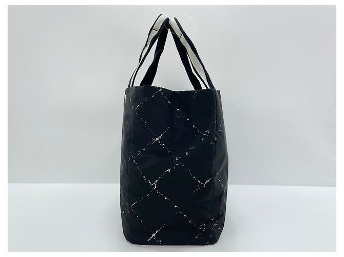 Borsa Tote Chanel Nylon Travel Line Black Nero - vista 3