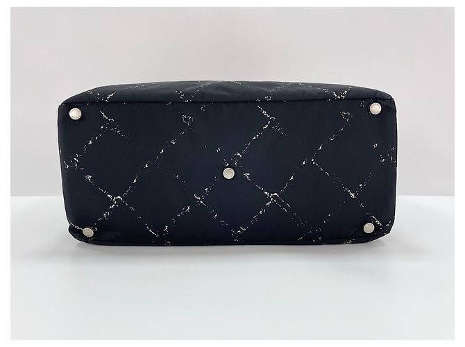 Borsa Tote Chanel Nylon Travel Line Black Nero - vista 5
