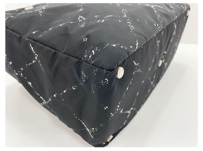 Borsa Tote Chanel Nylon Travel Line Black Nero - vista 6