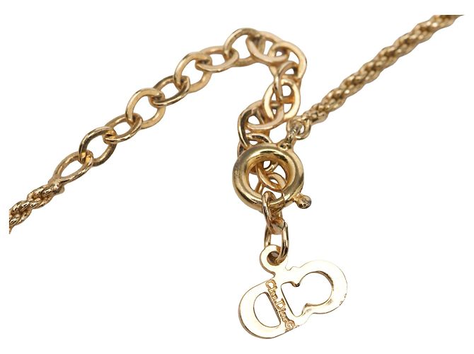 Collana con pendente Dior Gold placcato oro con logo CD a forma di goccia d'acqua D'oro - vista 4