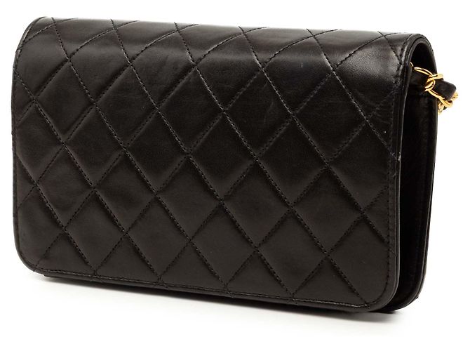 Chanel Black Mini CC gestepptes Lammleder Full Flap Schwarz - Ansicht 2