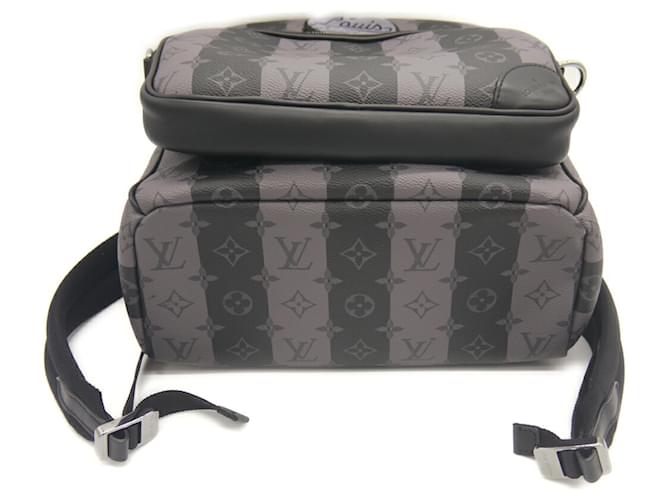 Mochila Modular Louis Vuitton Monogram Stripe Eclipse Castaño - vista 3