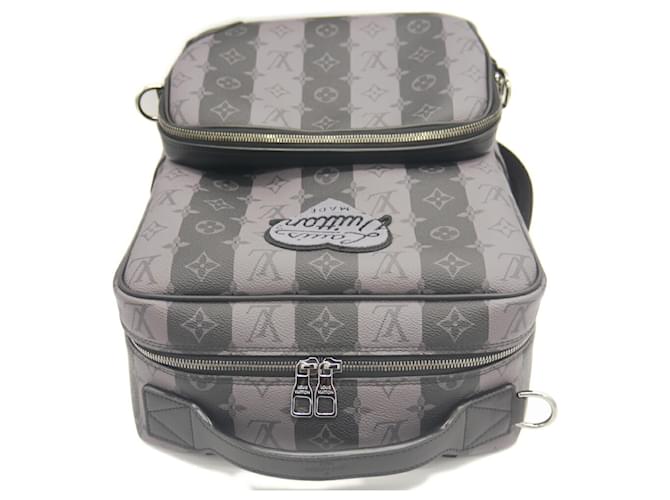 Mochila Modular Louis Vuitton Monogram Stripe Eclipse Castaño - vista 6