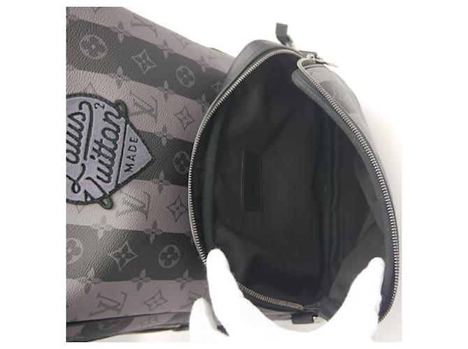 Mochila Modular Louis Vuitton Monogram Stripe Eclipse Castaño - vista 7