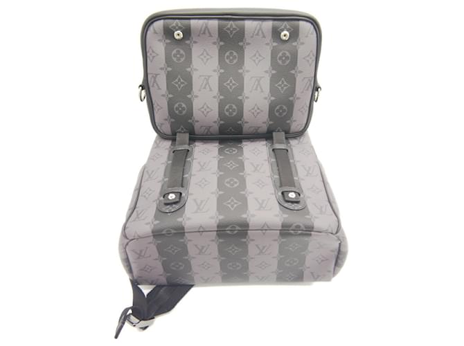 Mochila Modular Louis Vuitton Monogram Stripe Eclipse Castaño - vista 9