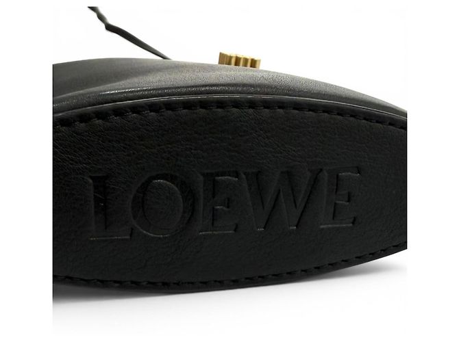 Borsa a Spalla Loewe Classic Calfskin Dice Pocket Anagram Nero - vista 9