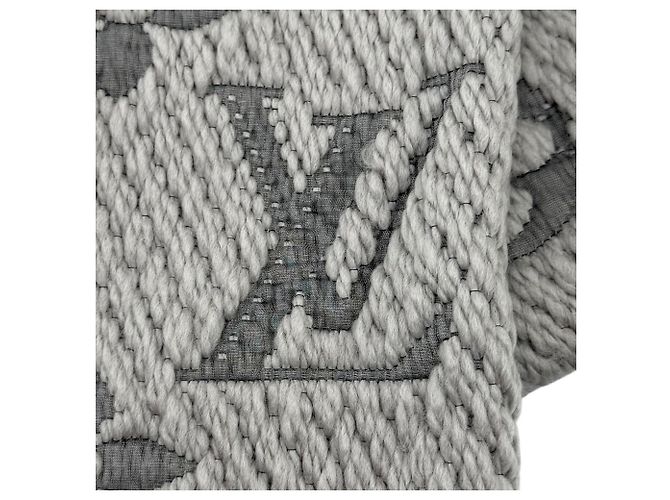 Stola in misto lana e seta Logomania Louis Vuitton - vista 5