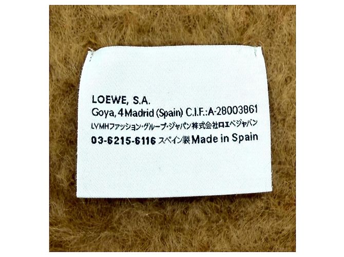 Stola Loewe in misto mohair e lana marrone - vista 6