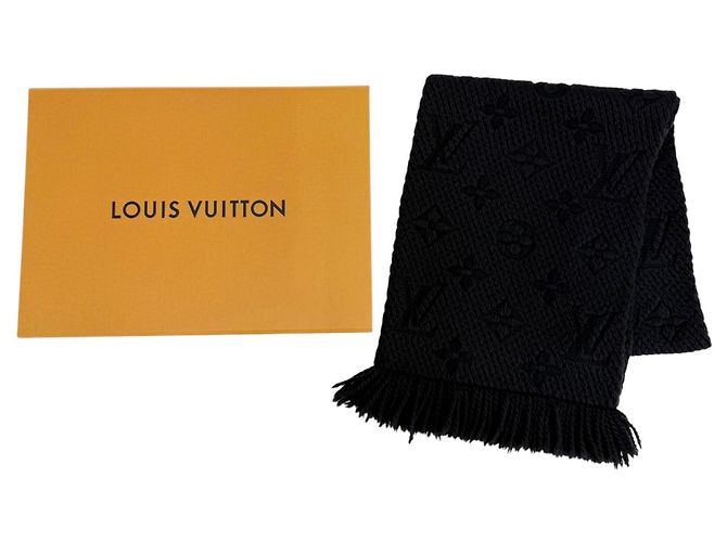 Stola Louis Vuitton in lana e seta nera Nero - vista 2