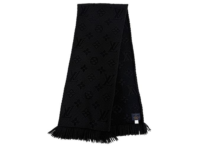 Stola Louis Vuitton in lana e seta nera Nero - vista 4