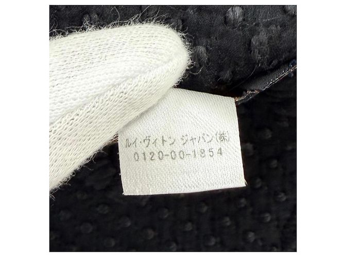 Stola Louis Vuitton in lana e seta nera Nero - vista 8