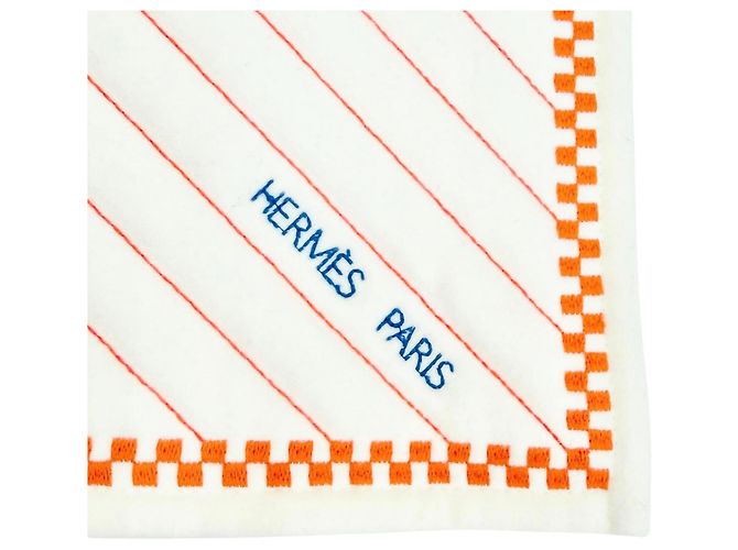 Hermès Cobertor acolchoado Hermes, Animaux Natte Wool Cashmere Ecru - vista 6