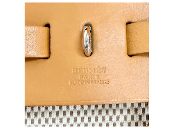 Hermès Hermes Herbag Ad PM Lederrucksack Beige - Ansicht 15