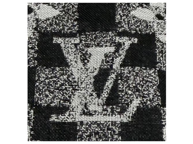 Stola Louis Vuitton M76560 Etol Damier Gradient in Lana e Seta Marrone Nero - vista 6