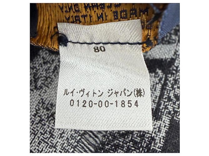 Stola Louis Vuitton M76560 Etol Damier Gradient in Lana e Seta Marrone Nero - vista 8