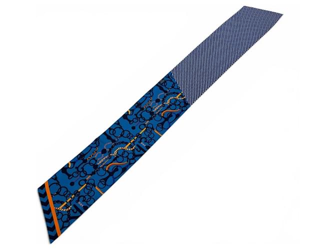 Hermès Hermes Twilly Seidentuch Blau - Ansicht 4